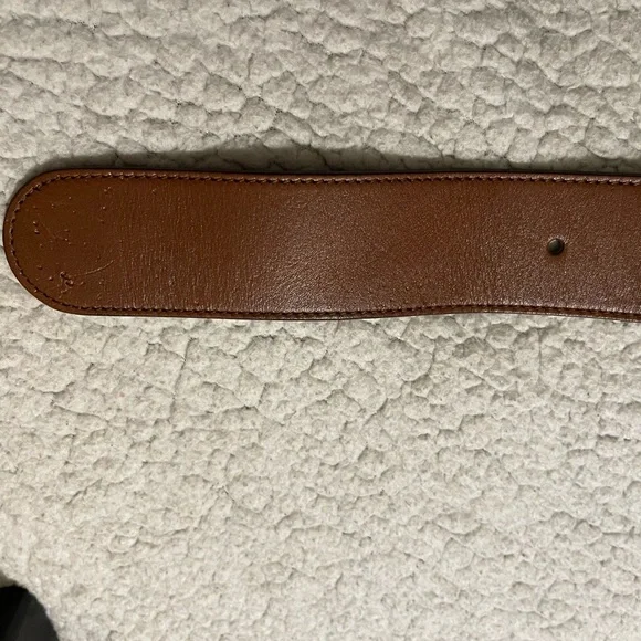 💐 GUCCI DOUBLE GG LEATHER CANVAS LOGO BELT ♥️💚 - Picture 6 of 9
